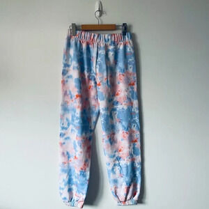 Lazypants Niki  Original Fleece Jogger Sweatpants Size Small NWT Blue Creamsicle